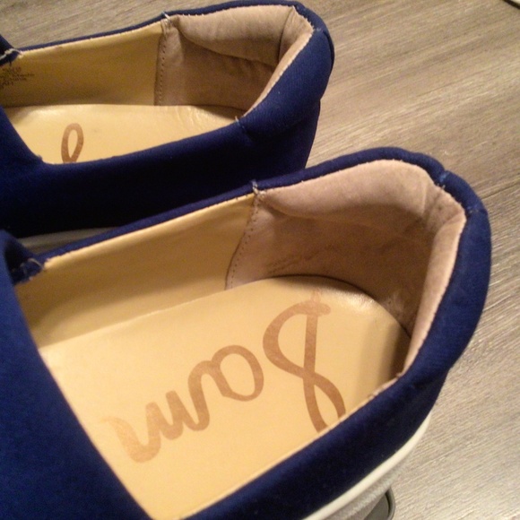 Sam Edelman Nerah Platform Slip-On Sneaker Sz 8.5 Royal Blue - Picture 15 of 16